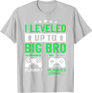 I'm Going To Be A Big Brother 2024 I Leveled Up To Big Bro T-Shirt - T-Shirt | Ash