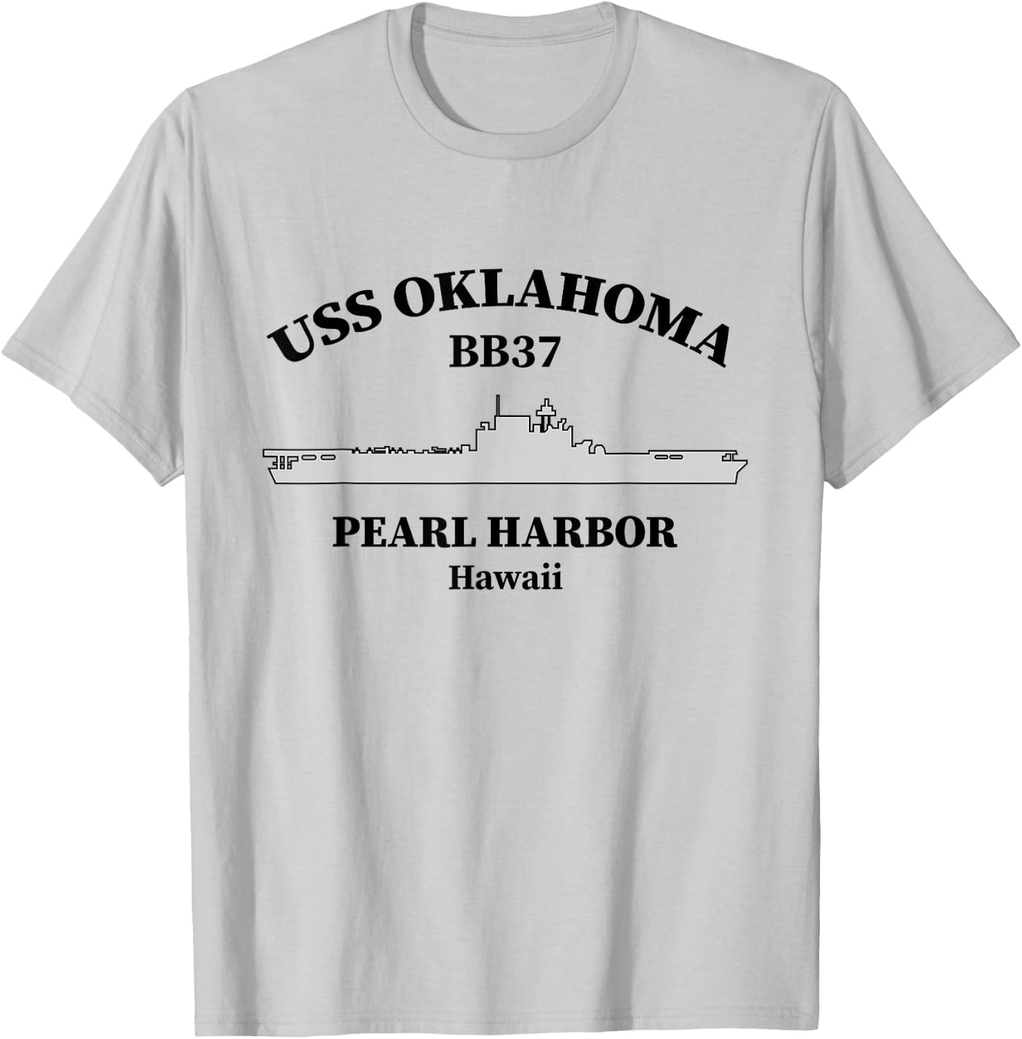 USS Oklahoma Battleship Pearl Harbor Memorial Day of Infamy T-Shirt - T-Shirt | Ash