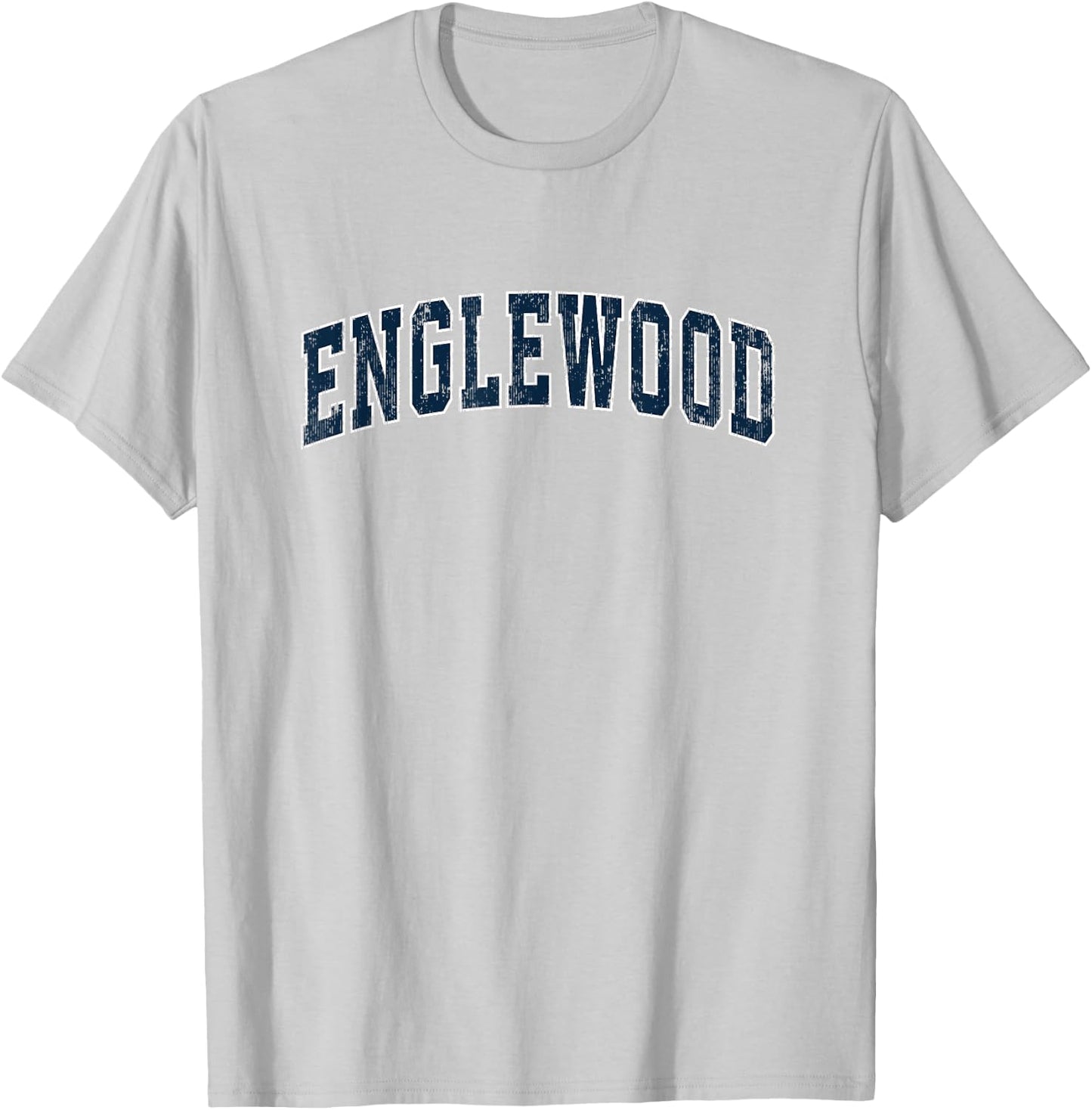 Englewood New Jersey NJ Vintage Sports Design Navy Design T-Shirt - T-Shirt | Ash