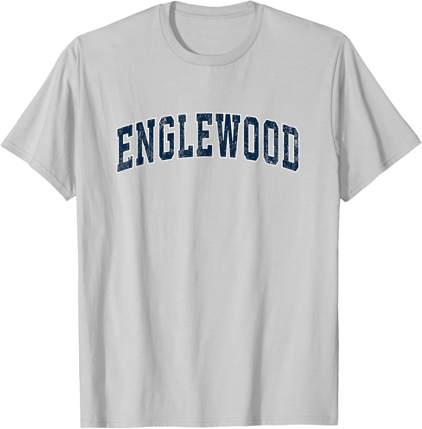 Englewood New Jersey NJ Vintage Sports Design Navy Design T-Shirt - T-Shirt | Ash