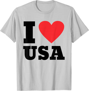 I Love USA Collection I Heart USA Family Travel USA T-Shirt - T-Shirt | Ash