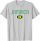 Jamaica Flag Jamaican Vintage Athletic Throwback Souvenir T-Shirt - T-Shirt | Ash