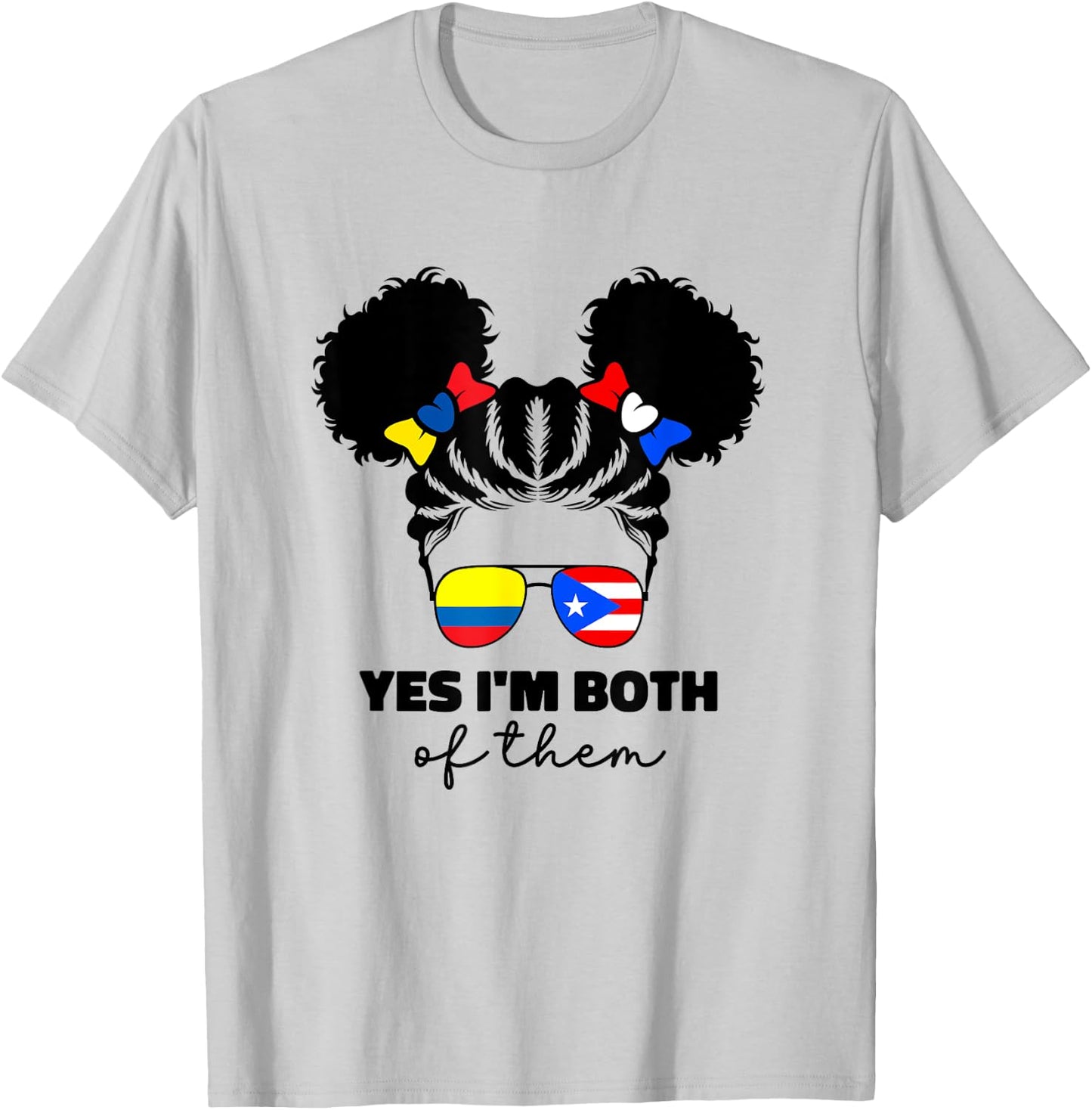 Colombian And Puerto Rican Rico Colombia Flag For Kids Girl T-Shirt - T-Shirt | Ash