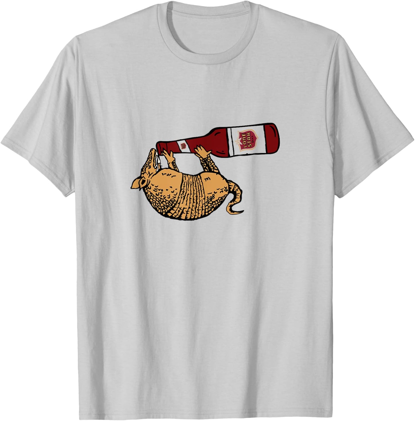 Lone Star Beer Armadillo | Texas T-Shirt - T-Shirt | Ash