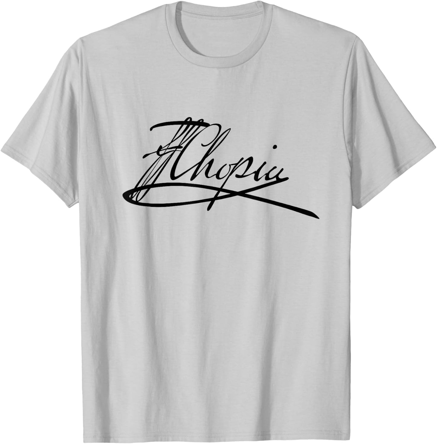 Frederic Chopin Authentic Signature T-Shirt - T-Shirt | Ash