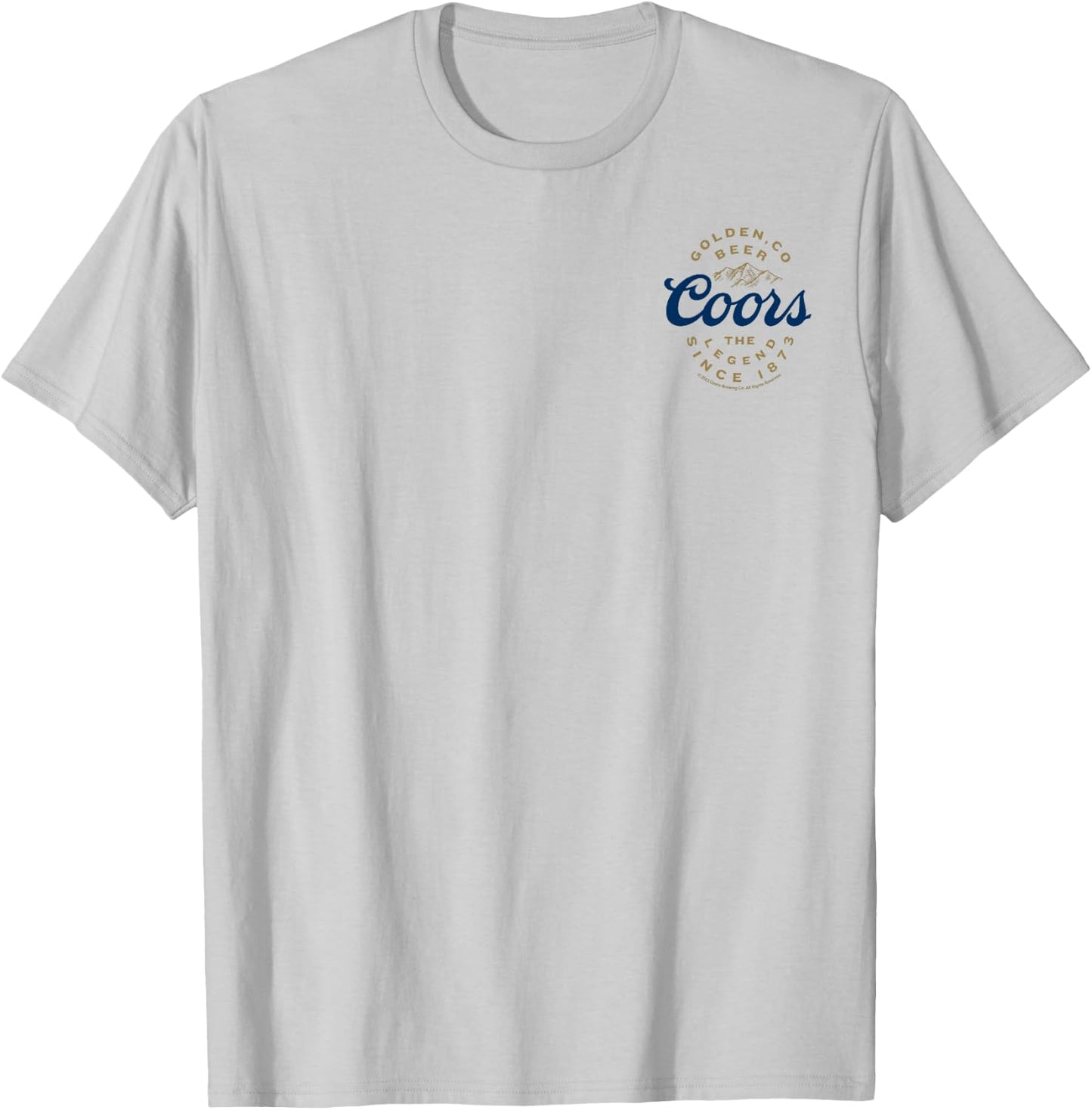 Coors Brewing Company Coors The Legend Small Pocket Logo T-Shirt - T-Shirt | Ash
