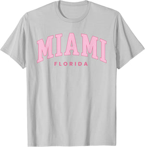 Retro Miami Florida Vintage Preppy Throwback Girls Kid T-Shirt - T-Shirt | Ash
