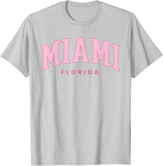 Retro Miami Florida Vintage Preppy Throwback Girls Kid T-Shirt - T-Shirt | Ash