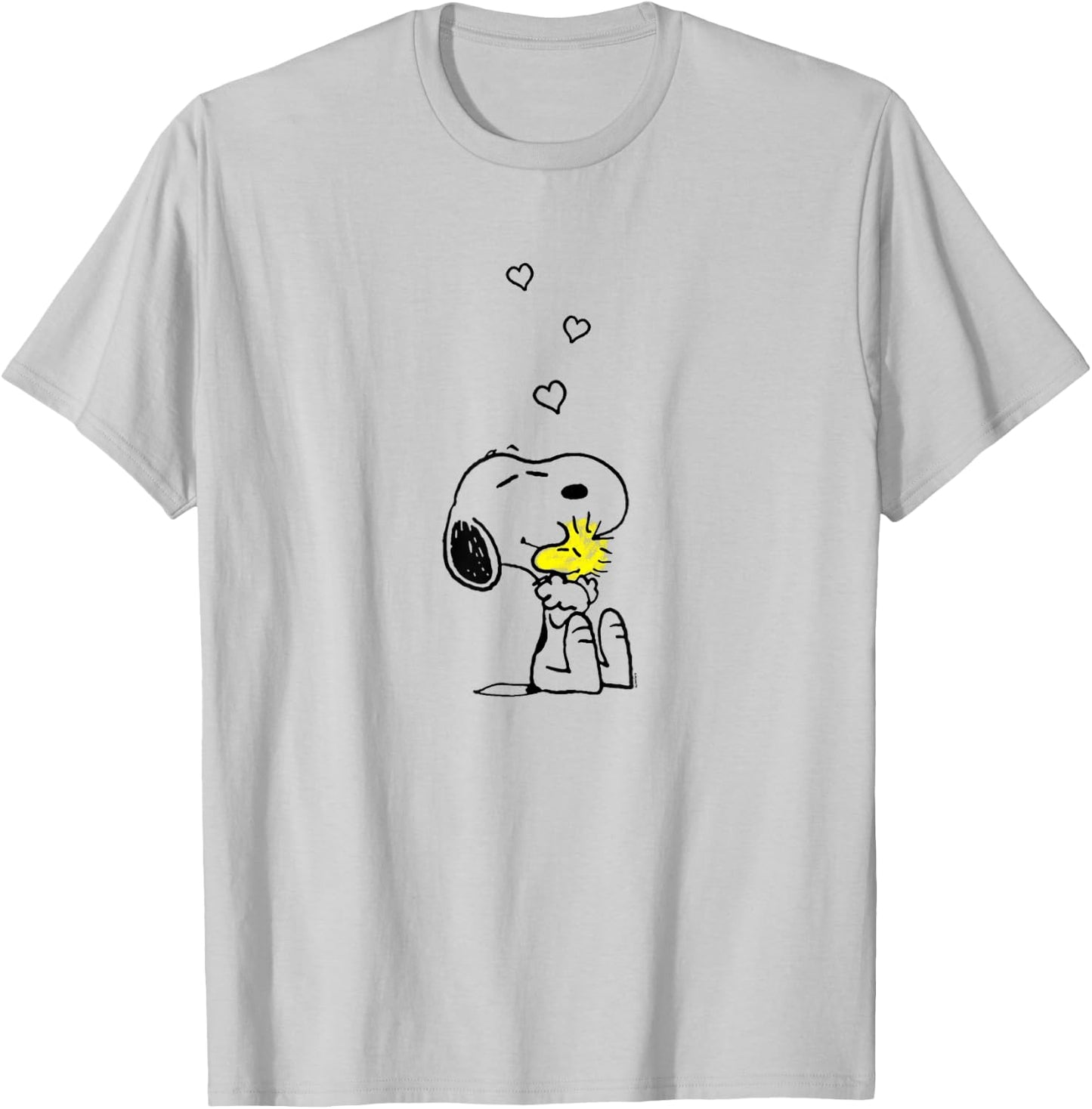 Peanuts - Snoopy Woodstock Hugs and Love T-Shirt - T-Shirt | Ash