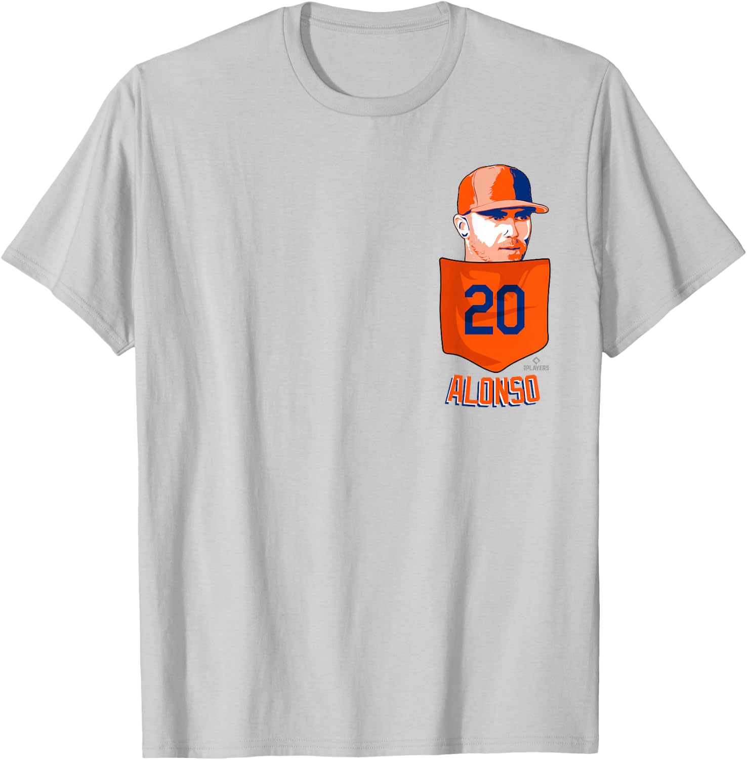 Pete Alonso New York Baseball Pocket MLBPA T-Shirt - T-Shirt | Ash