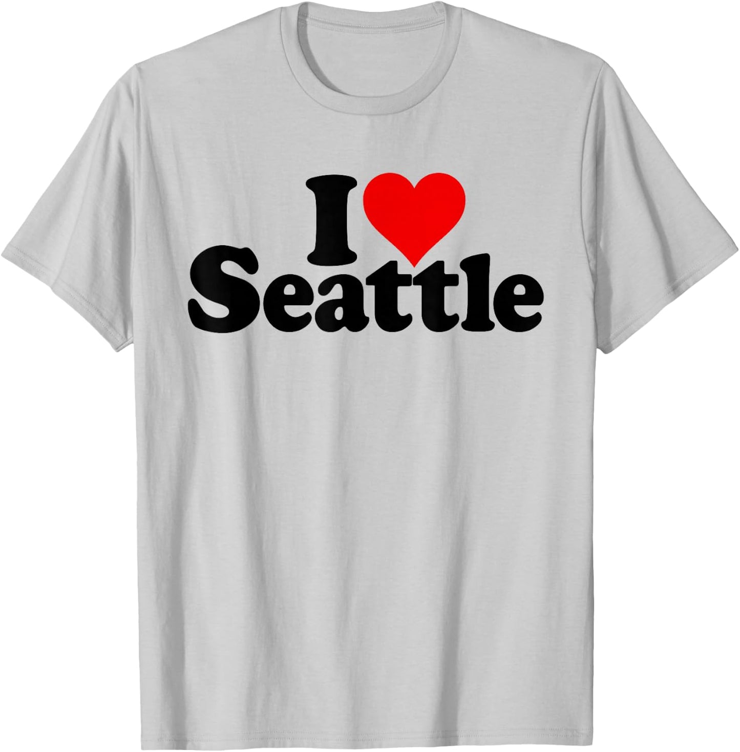 I Love Heart Seattle Washington T-Shirt - T-Shirt | Ash