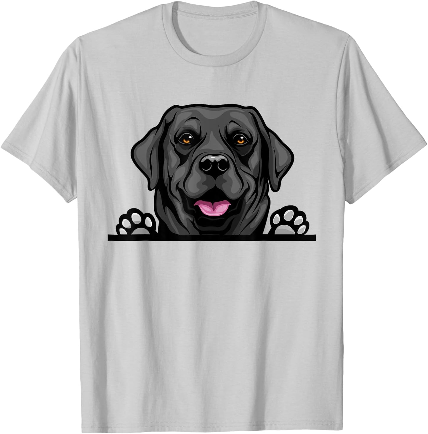 Black Lab Dog Breed Popping Up Fun Labrador Retriever Owner Women Kids T-Shirt - T-Shirt | Ash