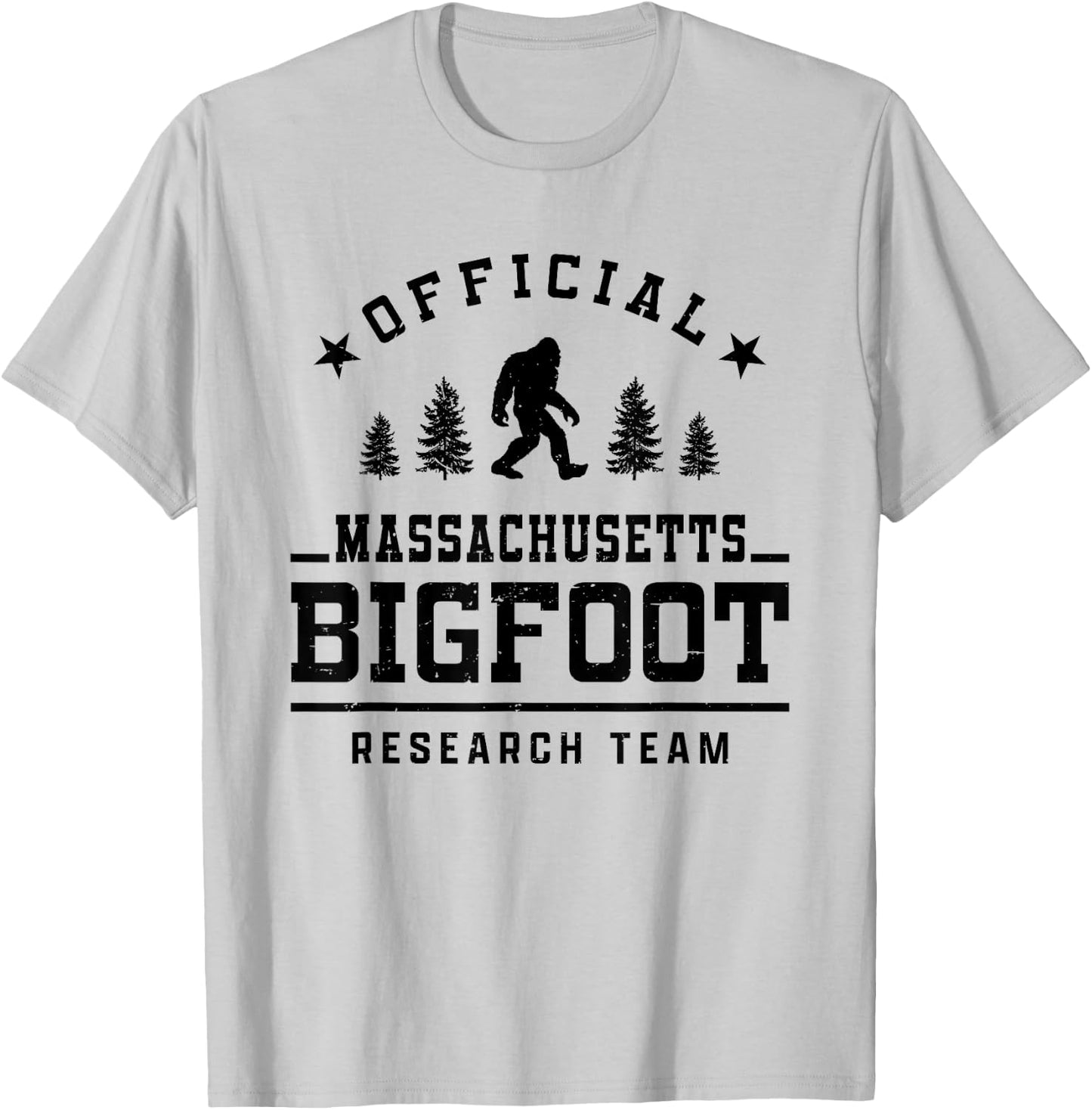 Official Massachusetts Bigfoot Research Team T-Shirt - T-Shirt | Ash