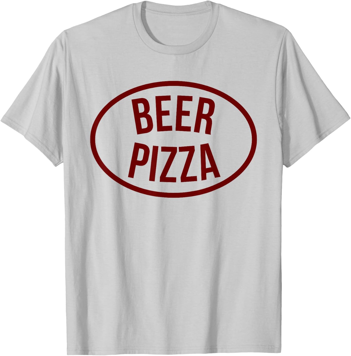 BEER PIZZA - Cool Funny Kpop Junk Food Humor Logo Statement T-Shirt - T-Shirt | Ash