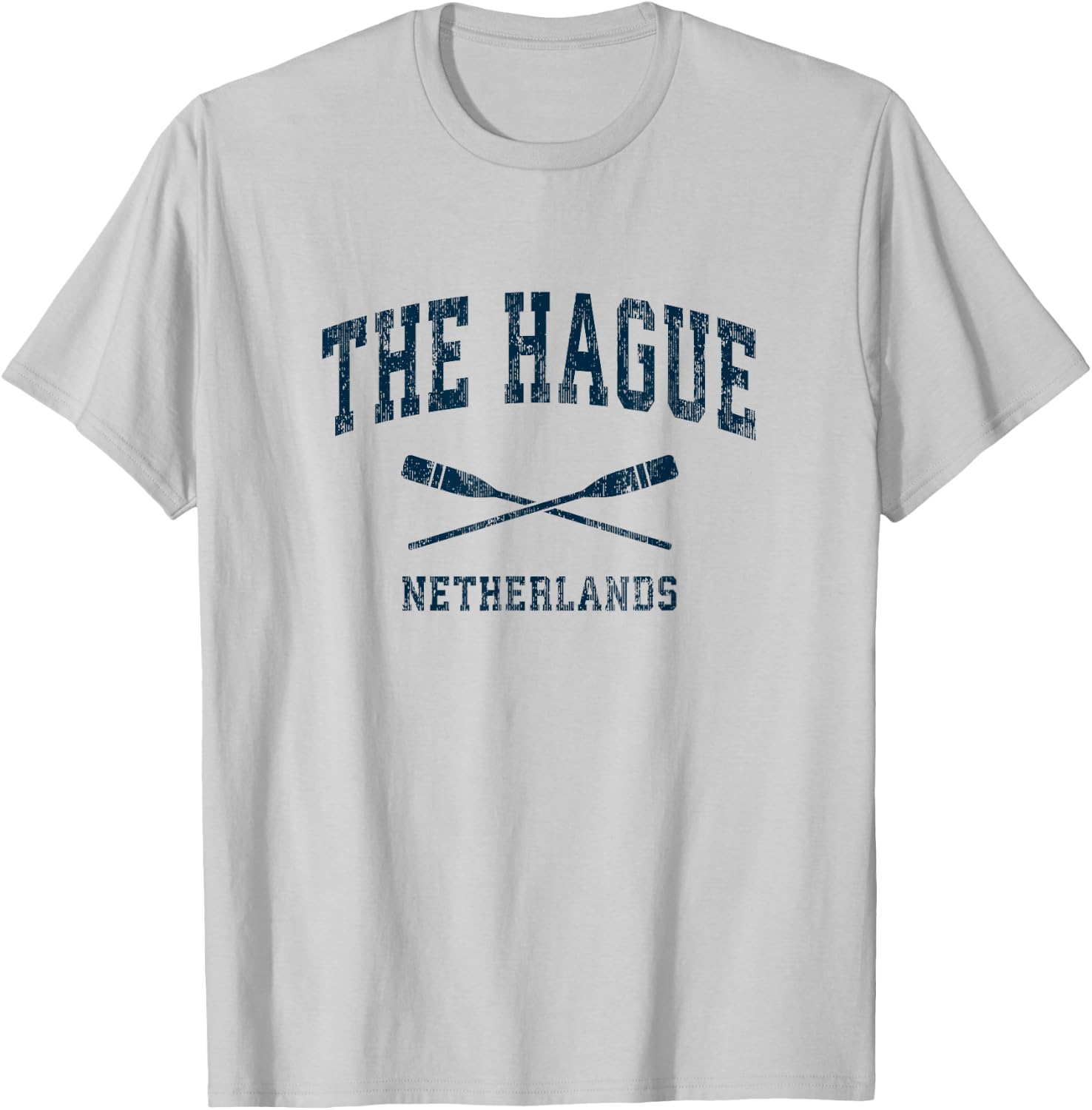 The Hague Netherlands Vintage Nautical Paddles Sports Oars T-Shirt - T-Shirt | Ash