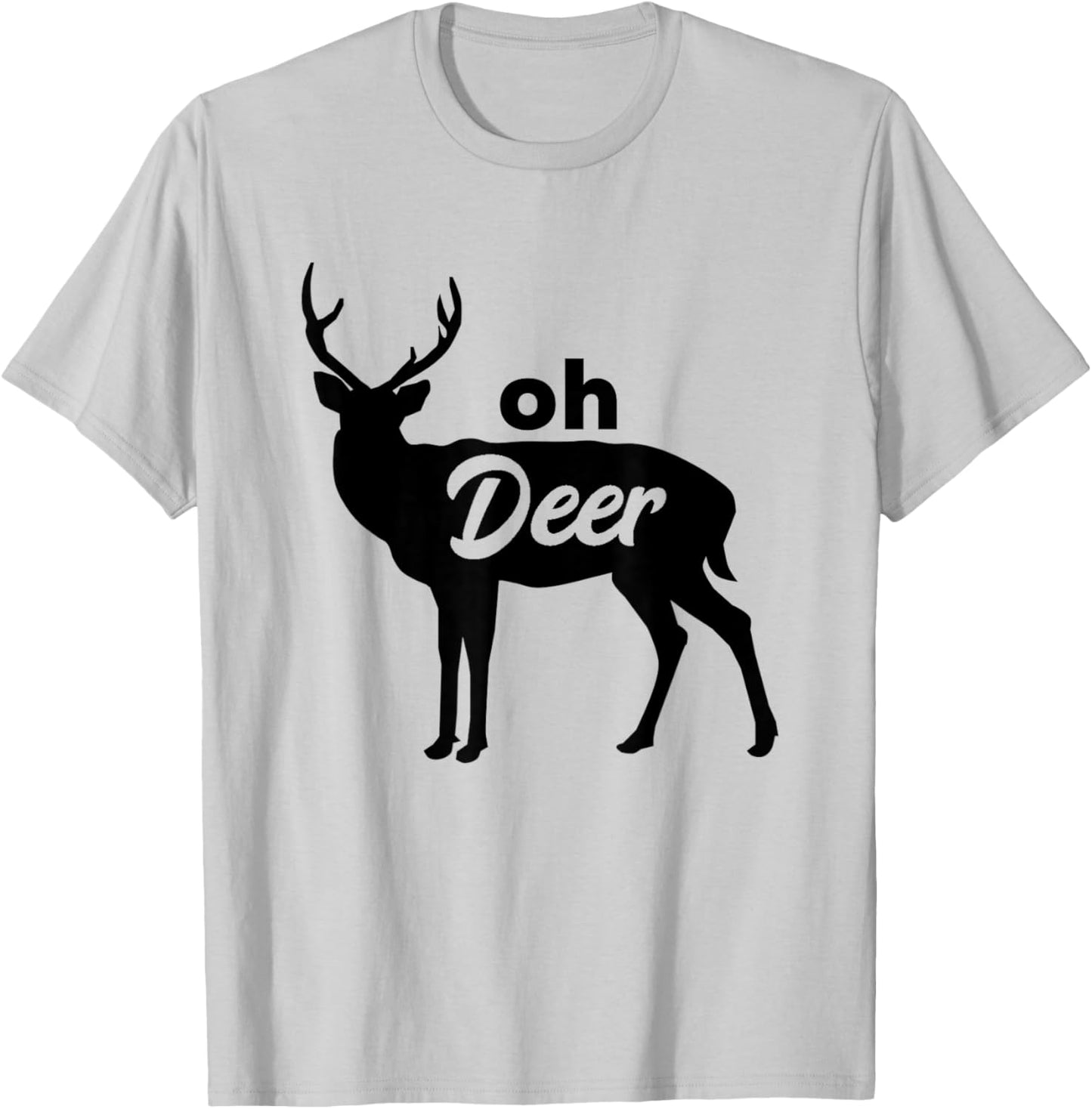 Oh Deer Cute Cottage T-Shirt - T-Shirt | Ash