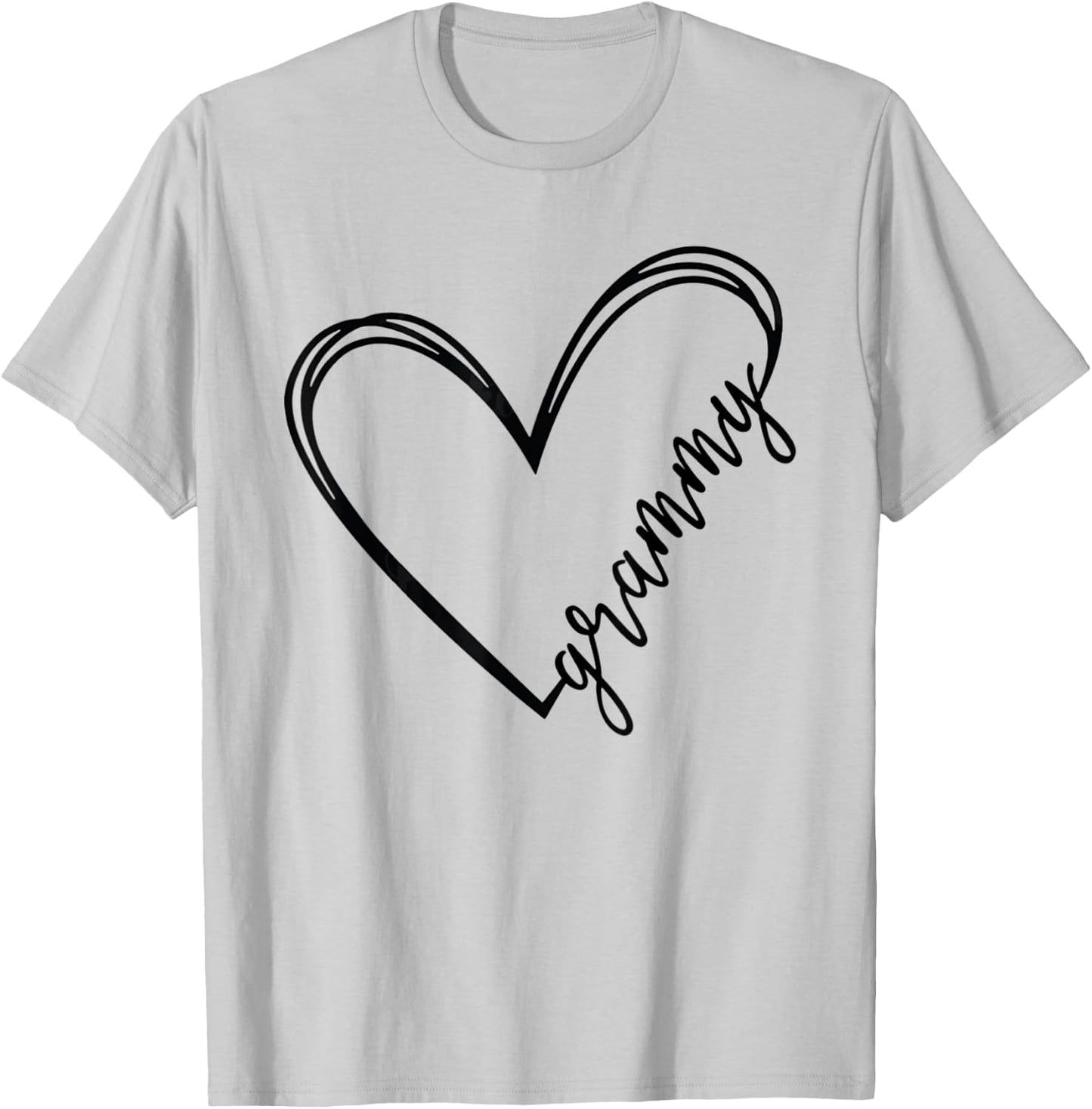 Grammy Life Heart Signature Love Heart - Mother's Day T-Shirt - T-Shirt | Ash