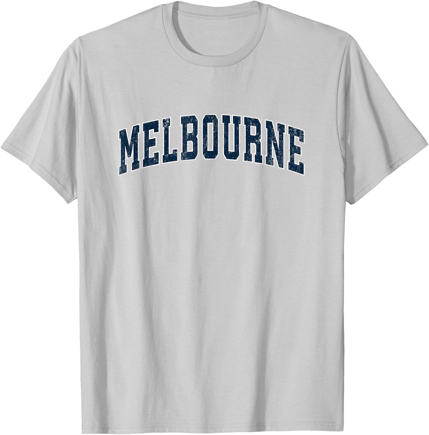 Melbourne Florida FL Vintage Sports Design Navy Design T-Shirt - T-Shirt | Ash