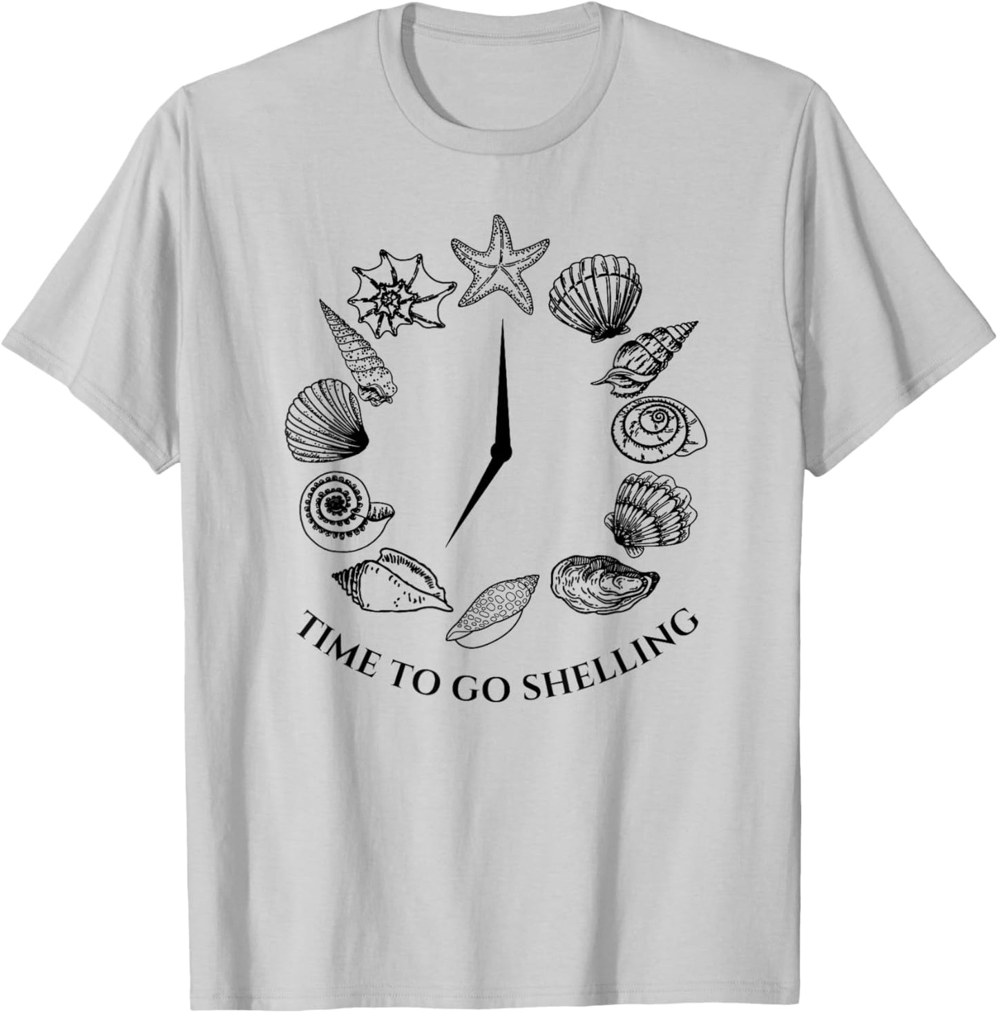 Time to Go Shelling Ocean Beach Lover Shell Collector Gift Men Women T-Shirt - T-Shirt | Ash