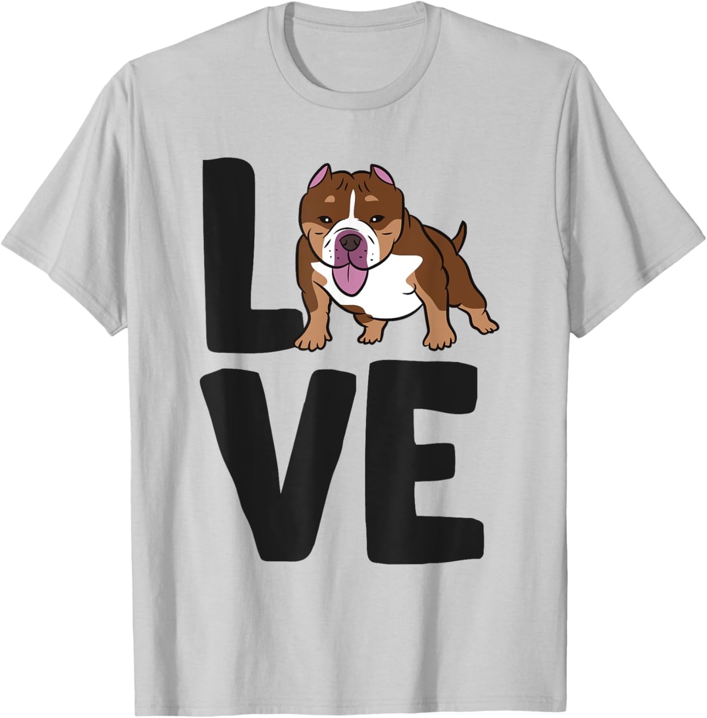 American Bully Owner I Love American Bully Dogs T-Shirt - T-Shirt | Ash