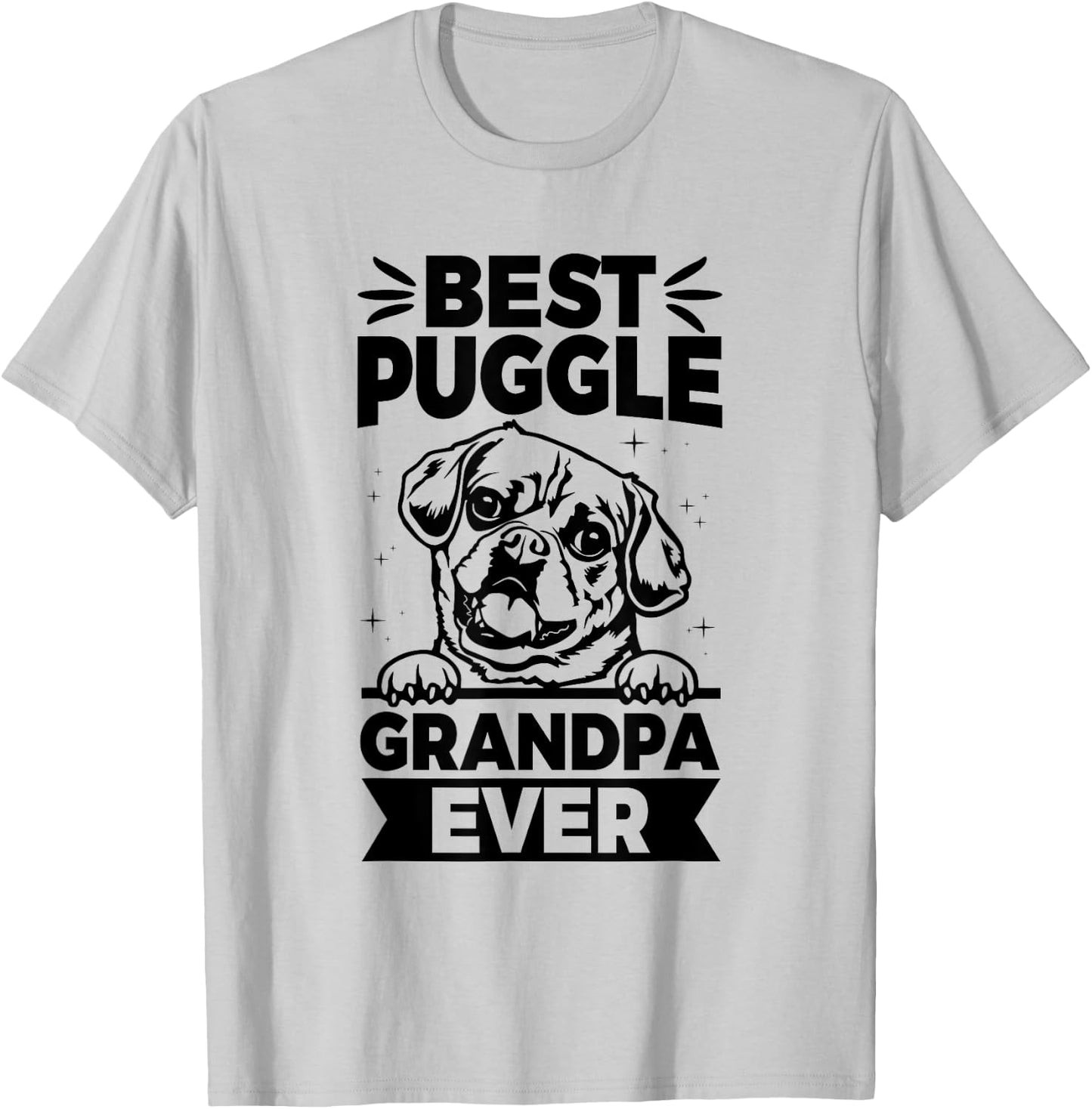 Best Puggle Grandpa ever Quote for a Puggle Grandpa T-Shirt - T-Shirt | Ash