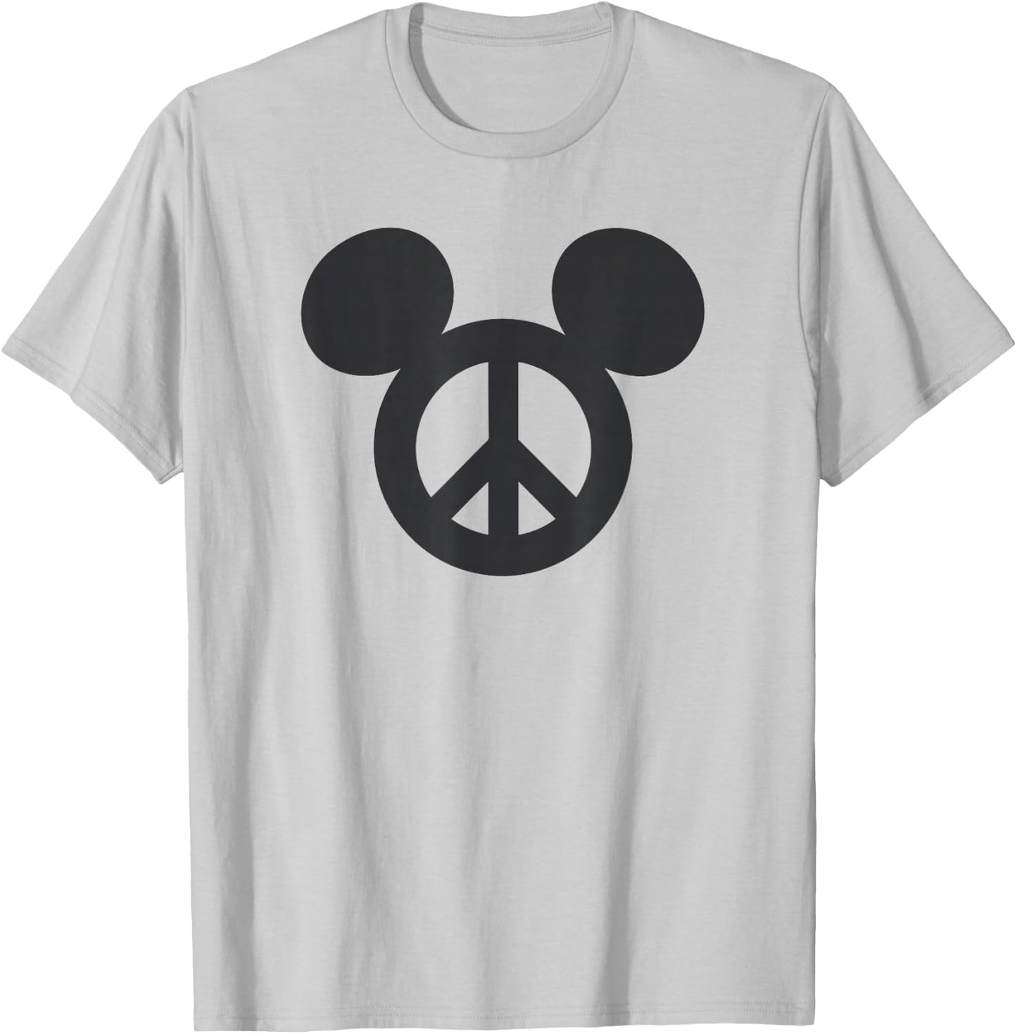 Disney Mickey And Friends Classic Peace Sign Mickey Logo T-Shirt - T-Shirt | Ash