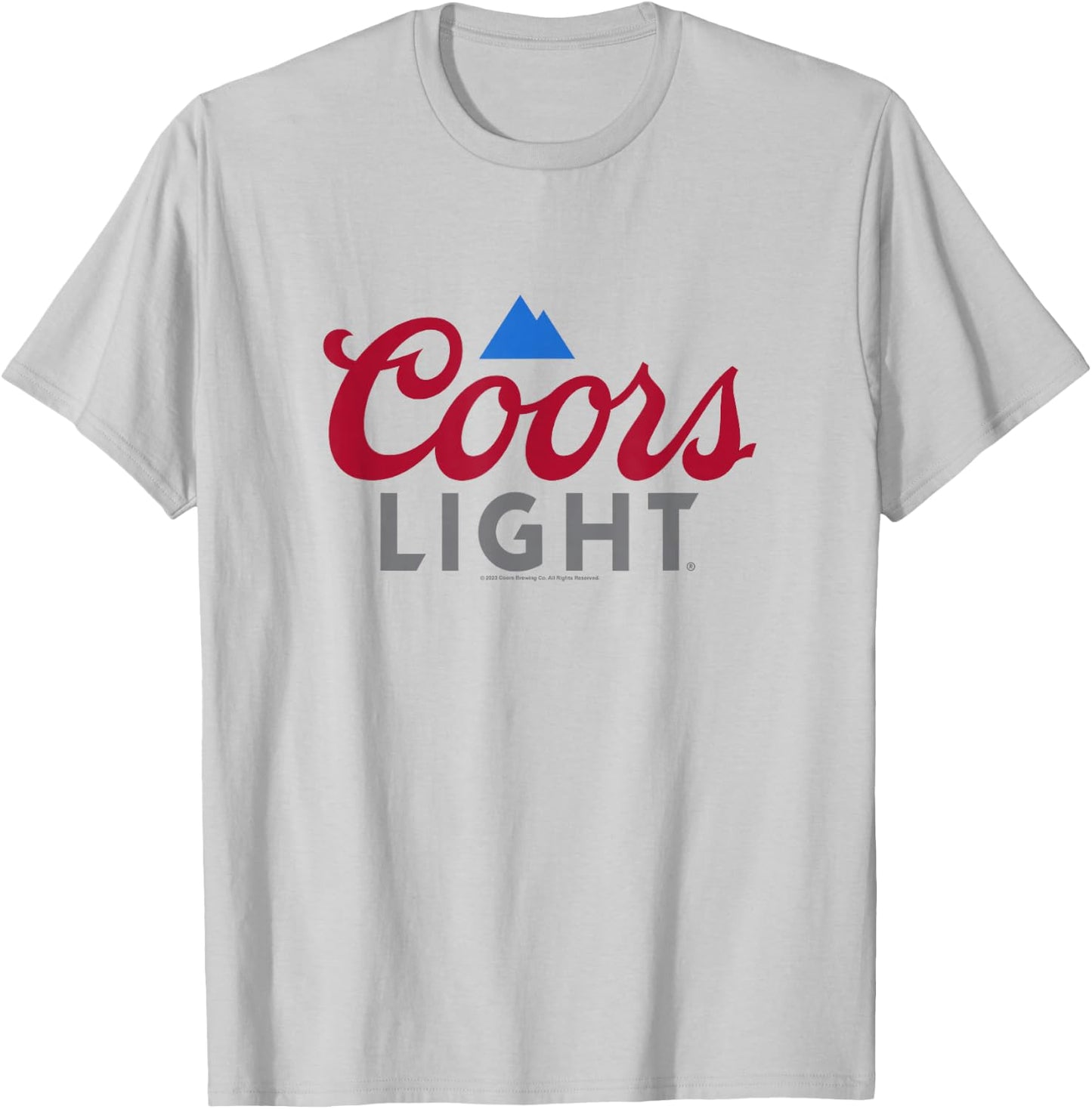 Coors Brewing Company Coors Light Classic Big Chest Logo T-Shirt - T-Shirt | Ash