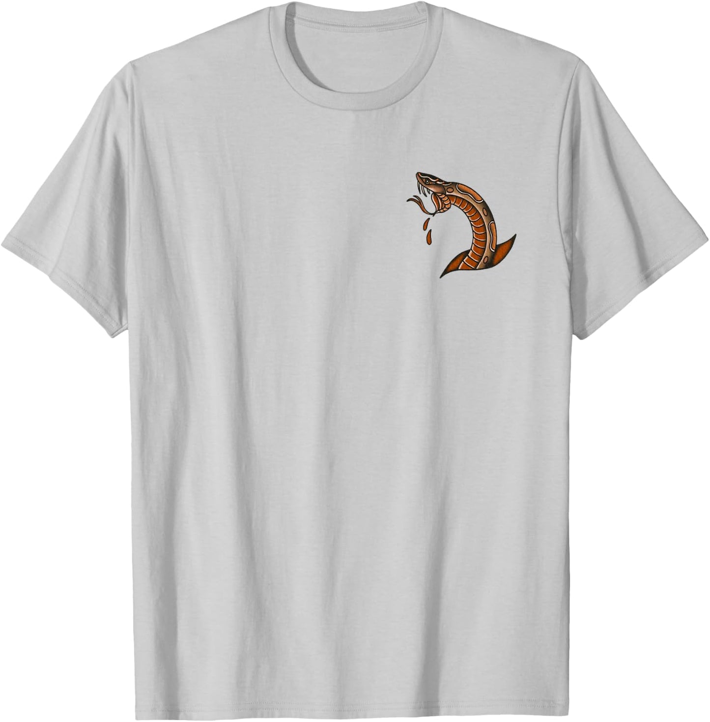American Traditional Eagle Snake Old School Tattoo Flash T-Shirt - T-Shirt | Ash