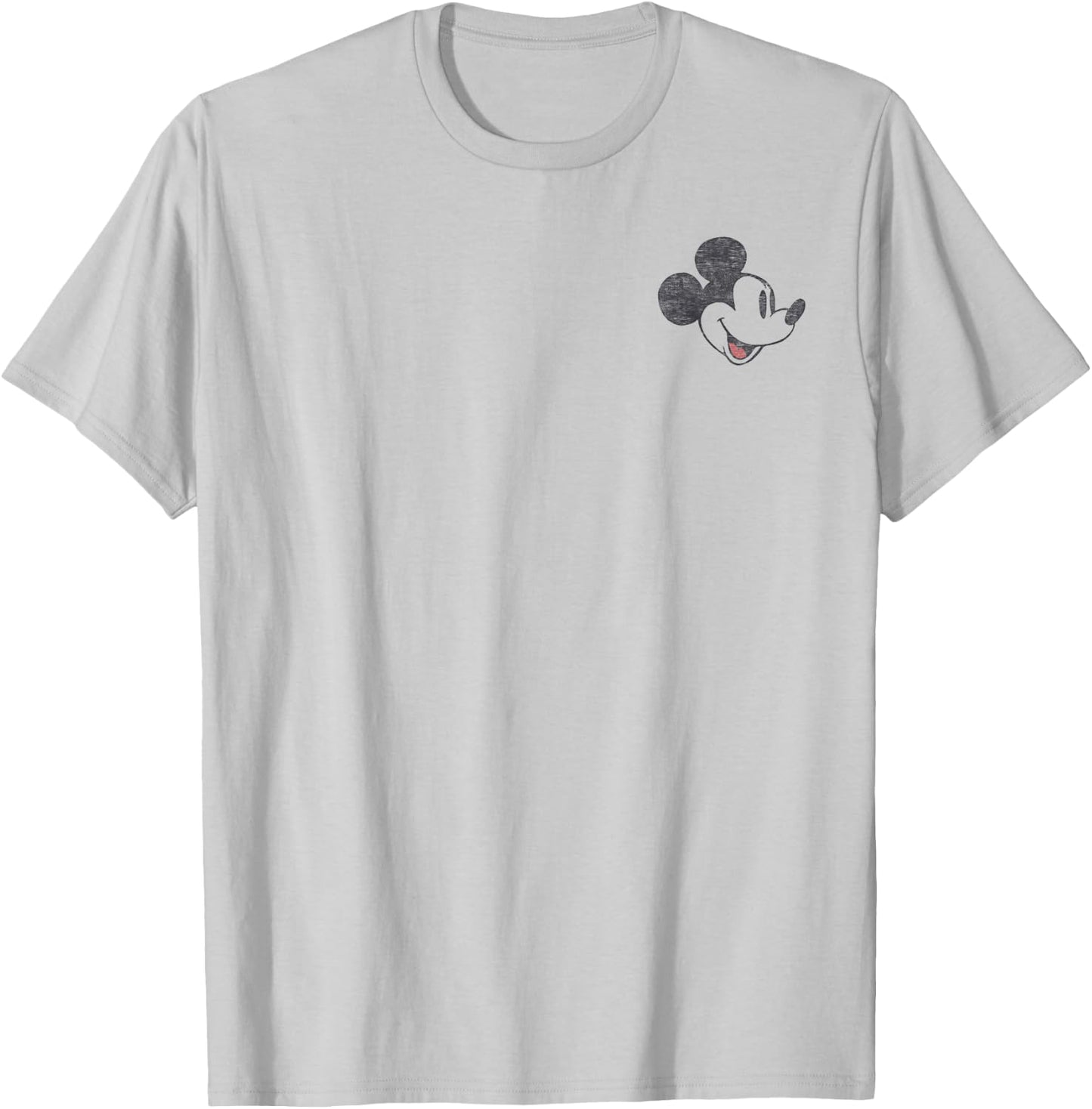 Disney Mickey and Friends Classic Mickey Front & Back T-Shirt - T-Shirt | Ash