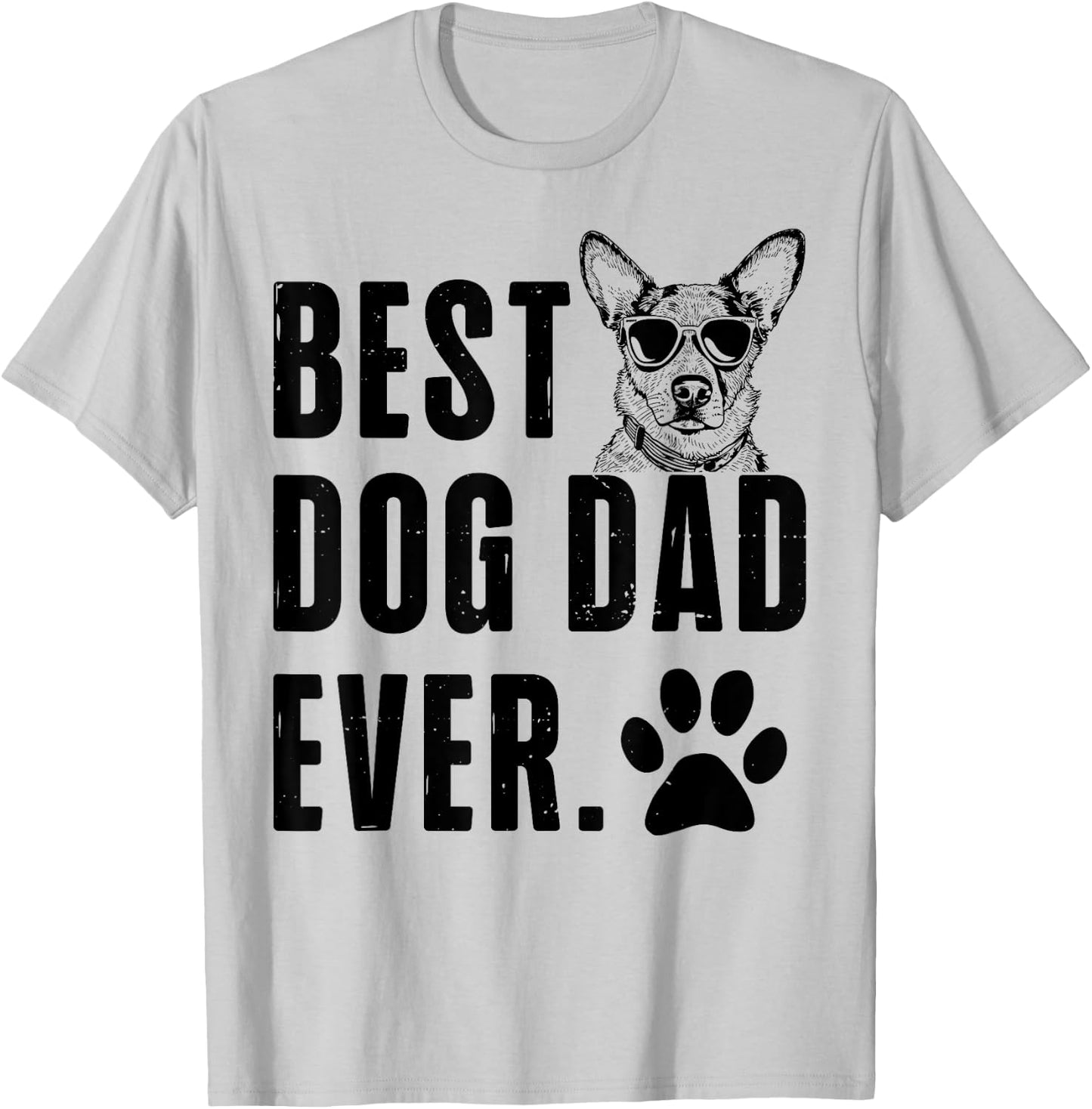 Texas Heeler Daddy Dad Best Dog Dad Ever Men T-Shirt - T-Shirt | Ash
