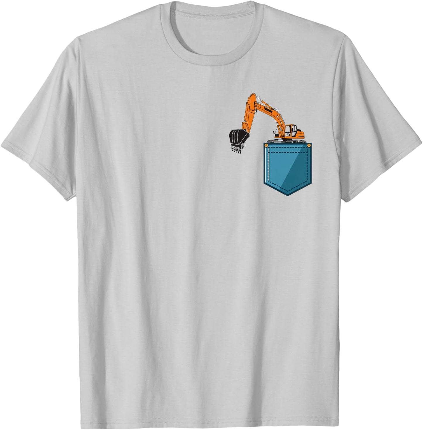 Construction Excavator Shirt for Boys Girls Men and Women T-Shirt - T-Shirt | Ash