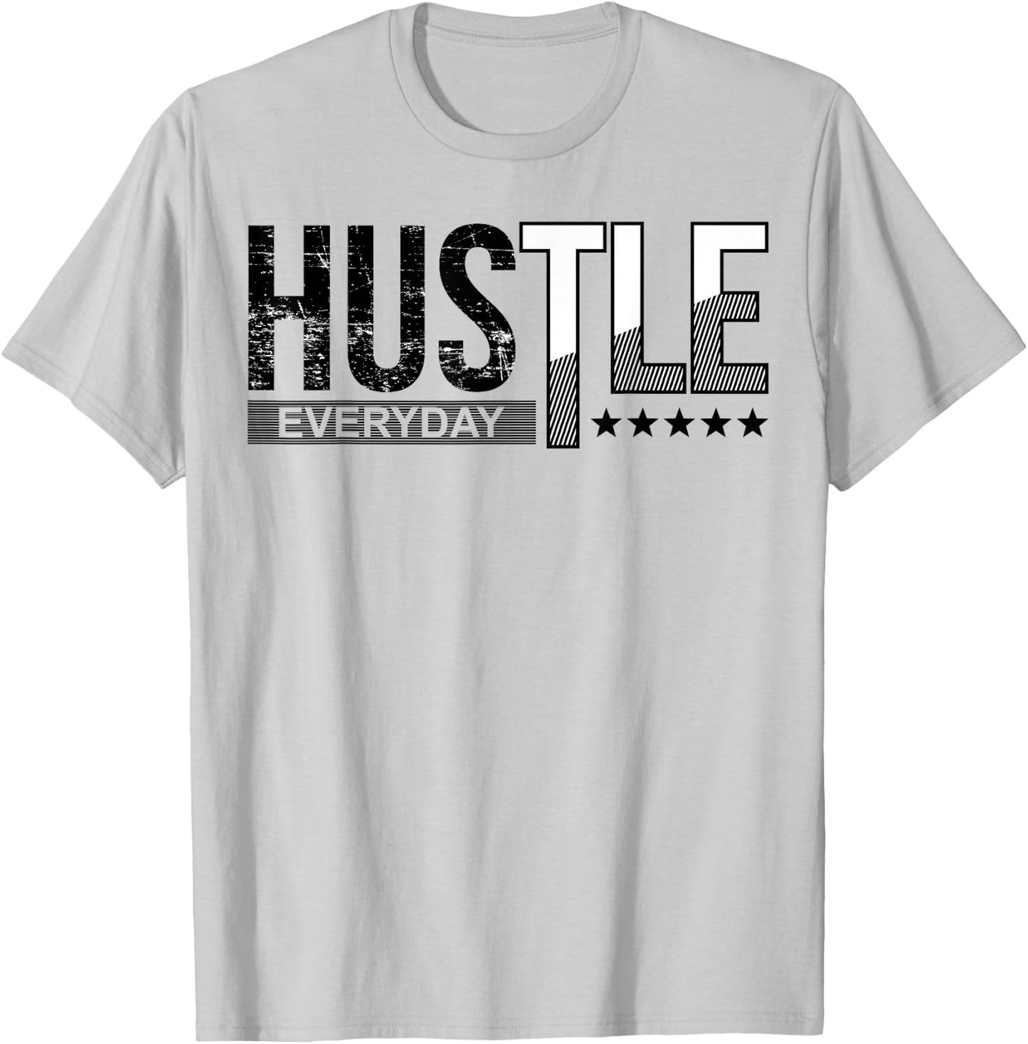 Hustle and Motivate Everyday T-Shirt - T-Shirt | Ash