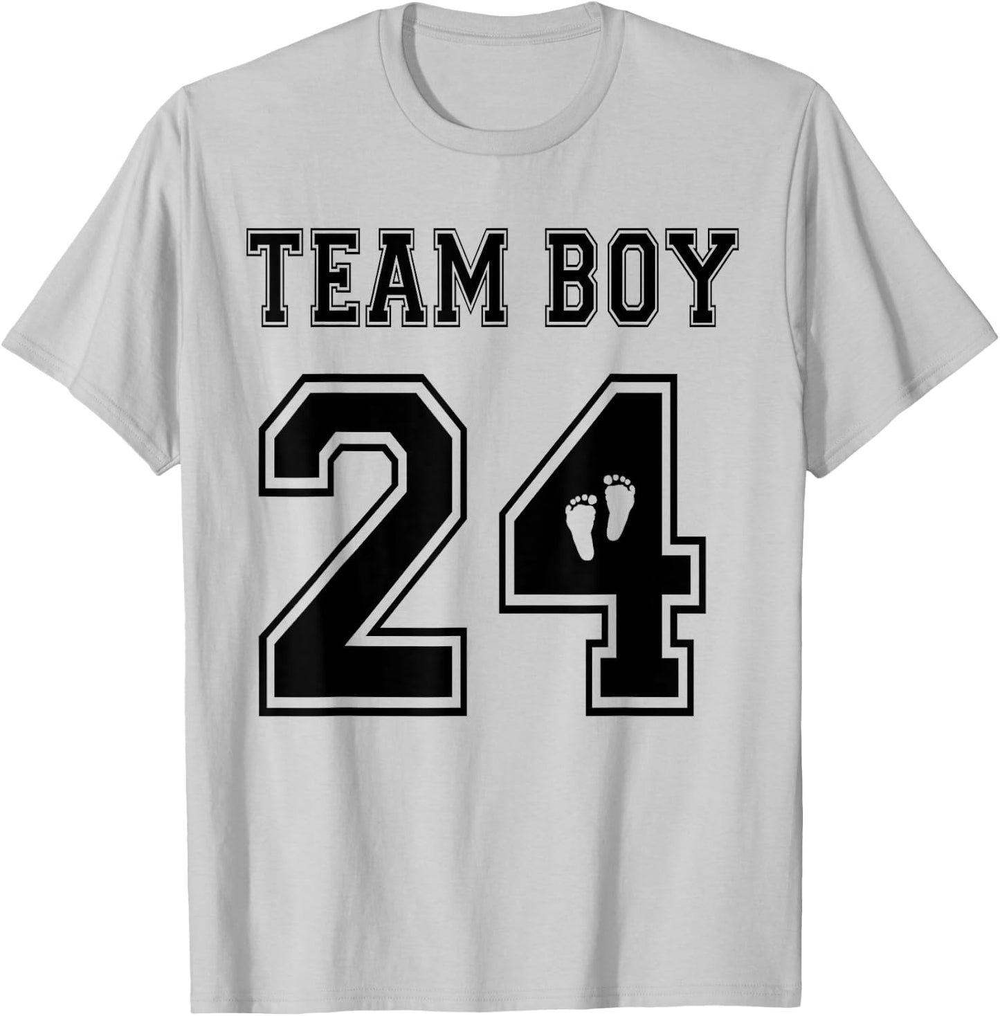 Team Boy 2024 Gender Reveal Boy Baby Shower Adoption T-Shirt - T-Shirt | Ash