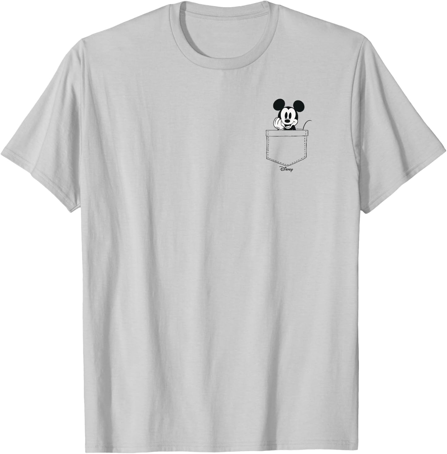 Disney - Mickey Pocket Peek T-Shirt - T-Shirt | Ash