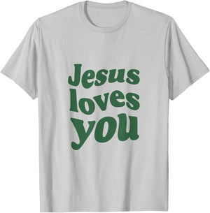Jesus Loves You - Vintage Green T-Shirt - T-Shirt | Ash
