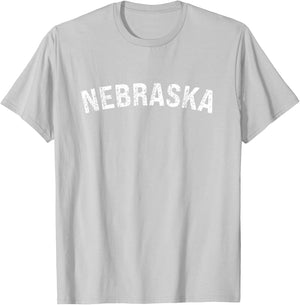 Vintage Nebraska Nebraska Red Retro T-Shirt - T-Shirt | Ash