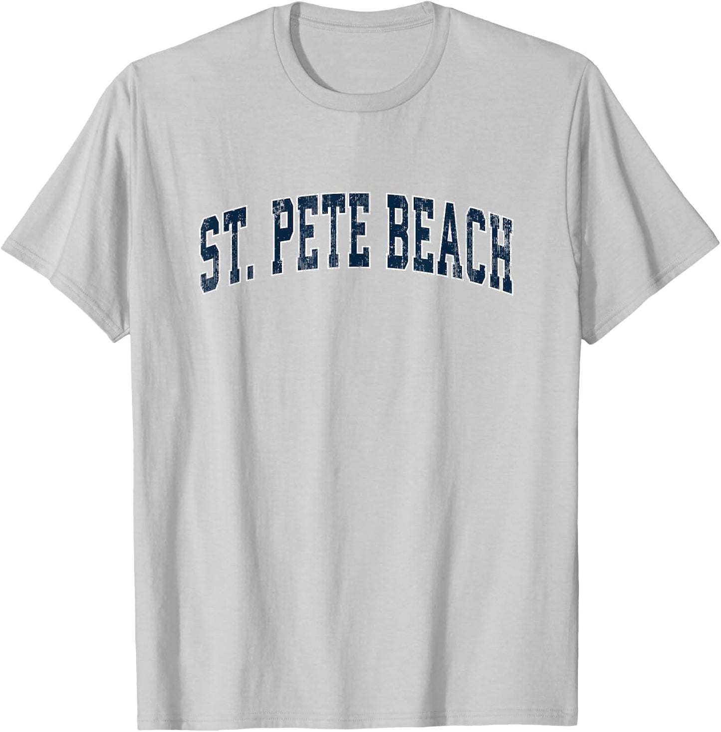 St. Pete Beach Florida FL Vintage Sports Design Navy Design T-Shirt - T-Shirt | Ash