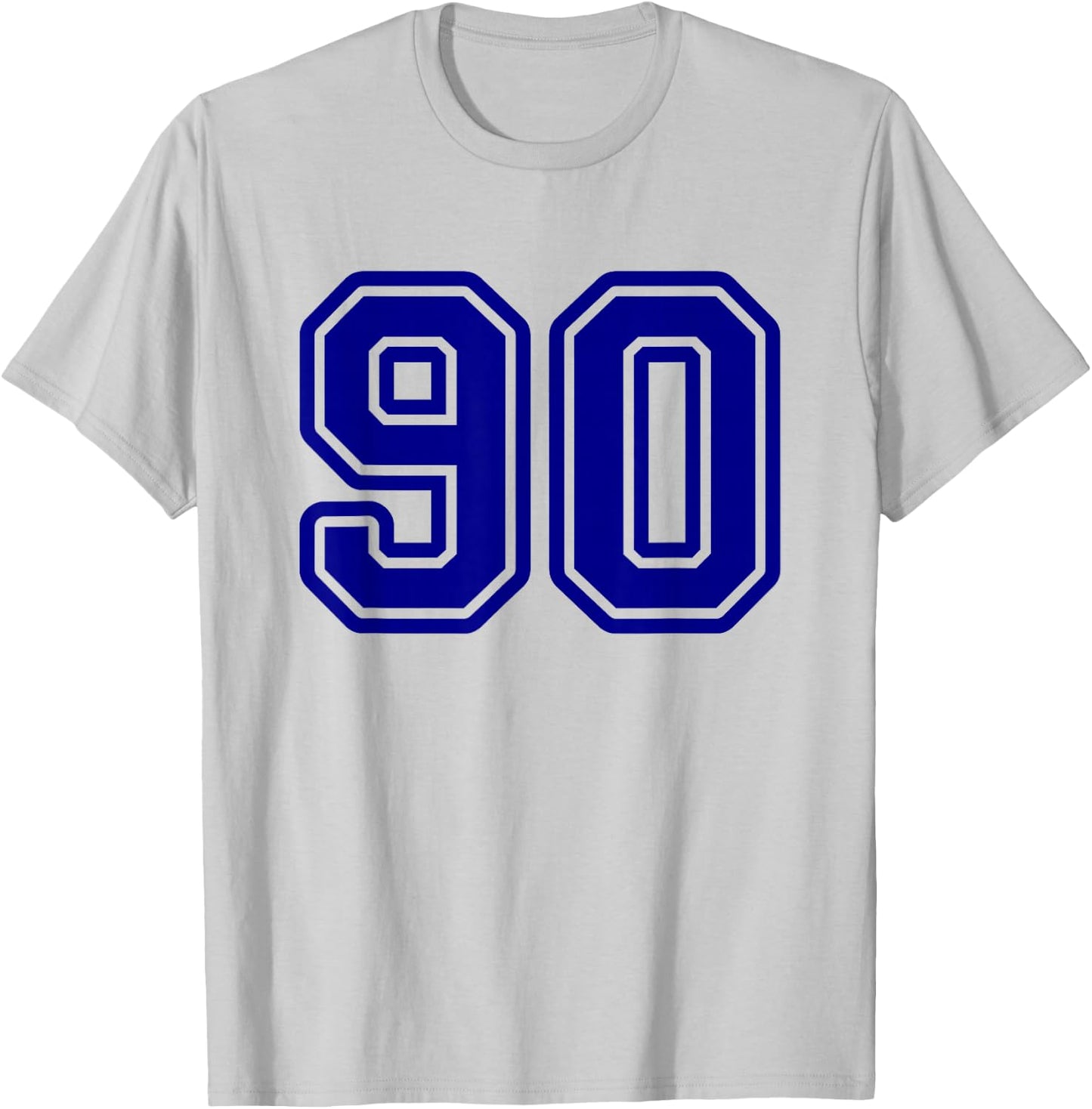 Number #90 Blue Sport Number 90 T-Shirt - T-Shirt | Ash