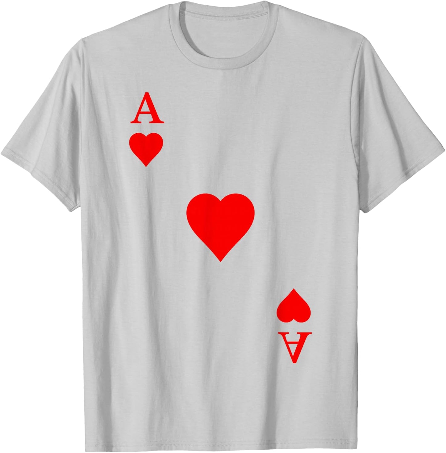 Playing card Ace of hearts Carnival Costume Poker T-Shirt - T-Shirt | Ash