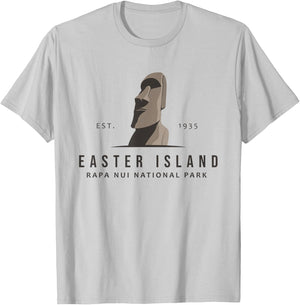 Easter Island Rapa Nui National Park Emblem Vintage T-Shirt - T-Shirt | Ash