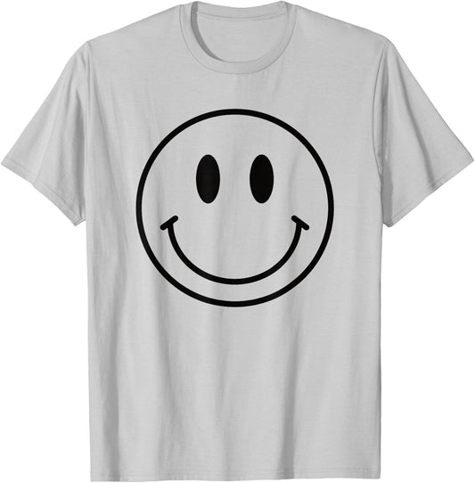 Smile Face Shirt Cute Happy Peace Smiling Face Kids Youth T-Shirt - T-Shirt | Ash