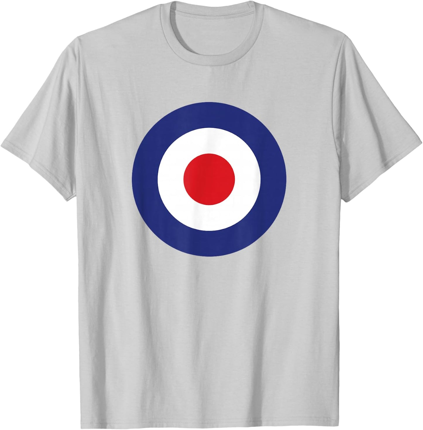 Mod Target Circle Music Logo | Retro Air Force RAF Roundel T-Shirt - T-Shirt | Ash