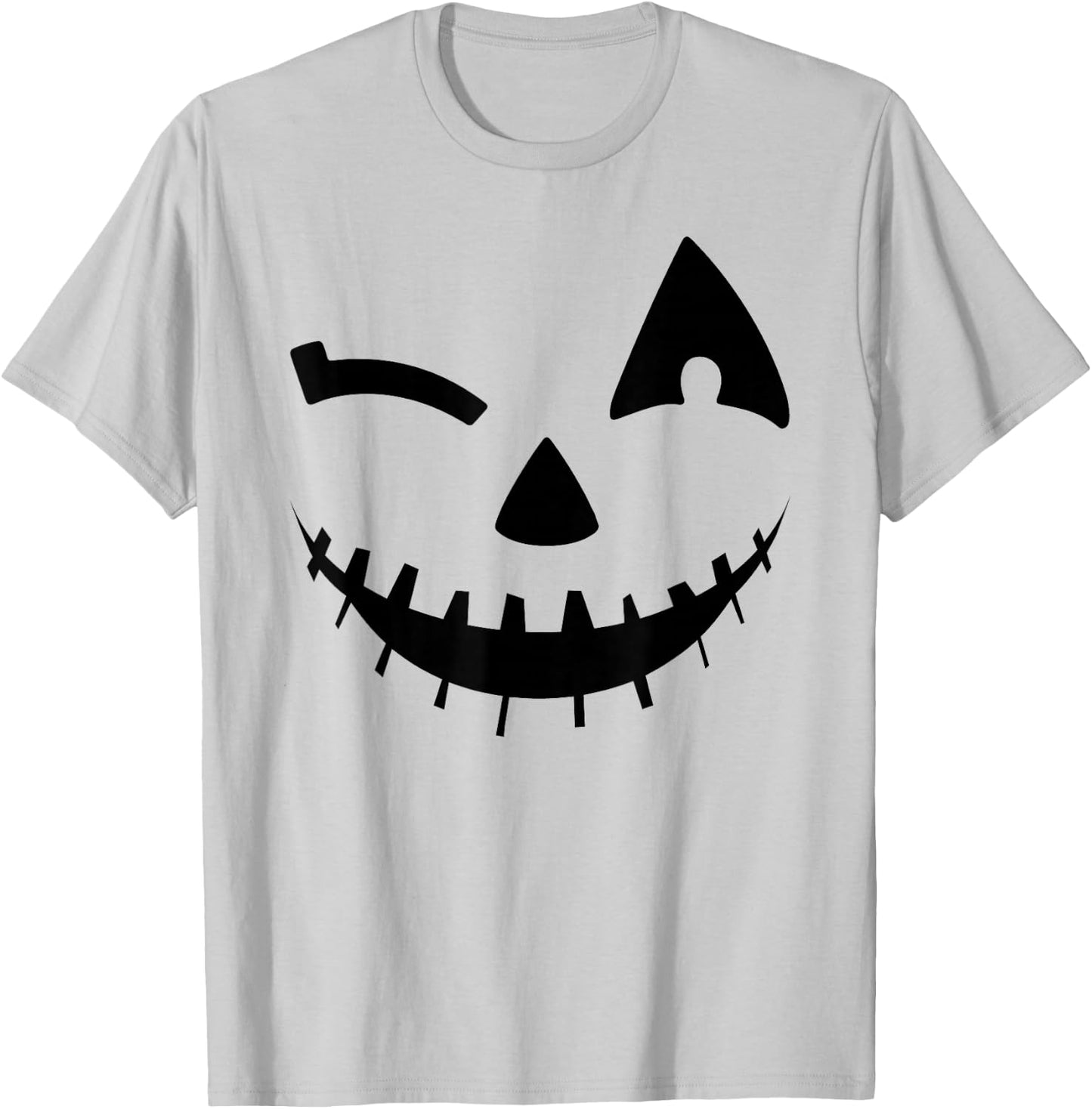 Adult Pumpkin Shirt Women Halloween Jackolantern Costume T-Shirt - T-Shirt | Ash