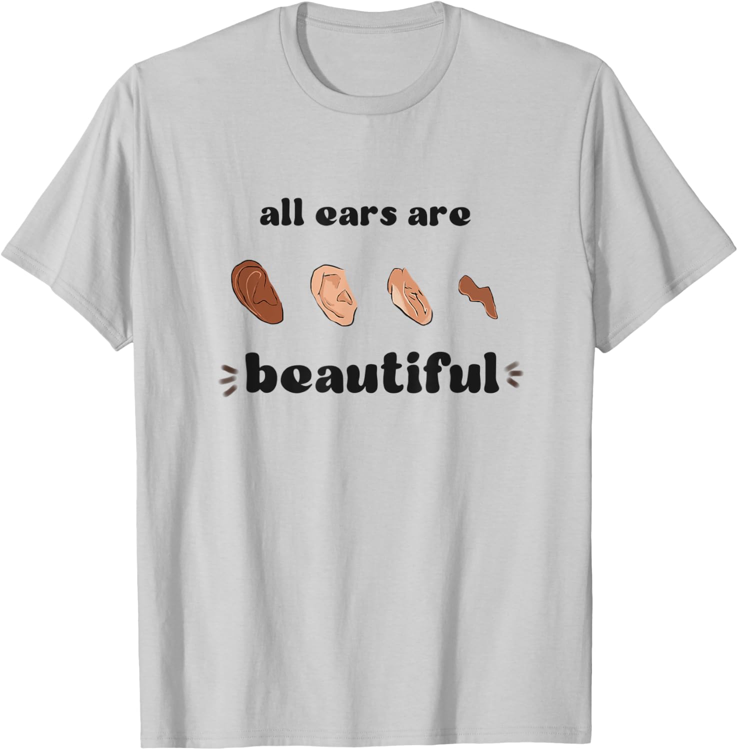 Microtia Awareness Day November 9 Deaf Community ASL T-Shirt - T-Shirt | Ash