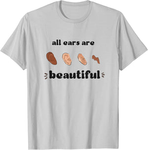 Microtia Awareness Day November 9 Deaf Community ASL T-Shirt - T-Shirt | Ash