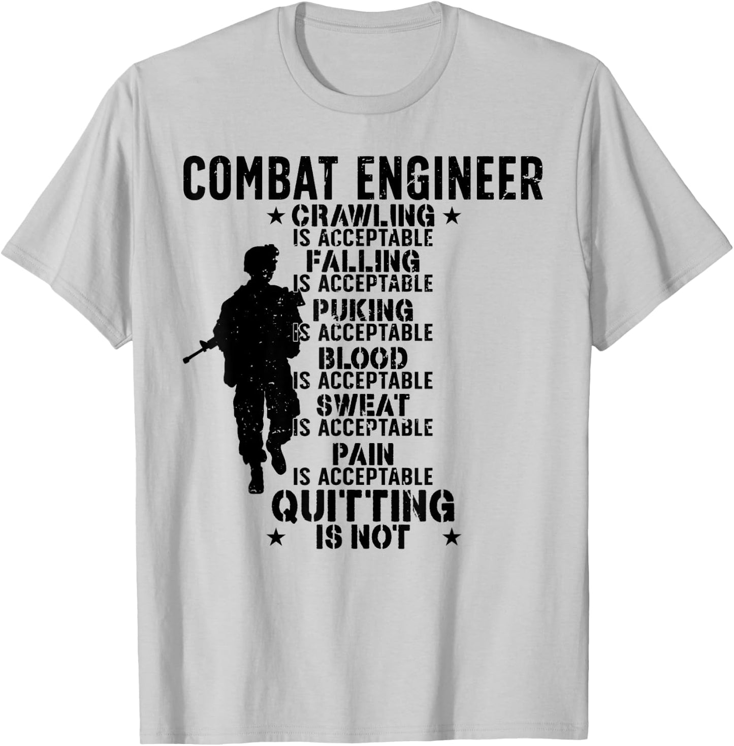 Combat Engineer Combat Engineering T-Shirt - T-Shirt | Ash