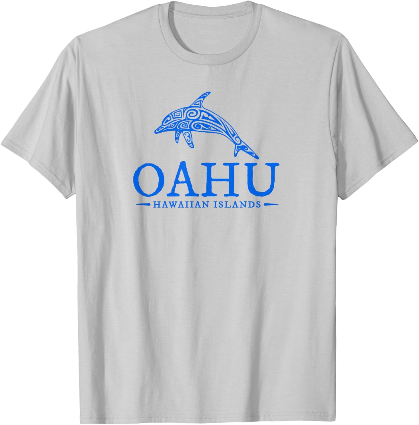 Oahu Hawaii Dolphin Boys Girls Vacation Souvenir T-Shirt - T-Shirt | Ash