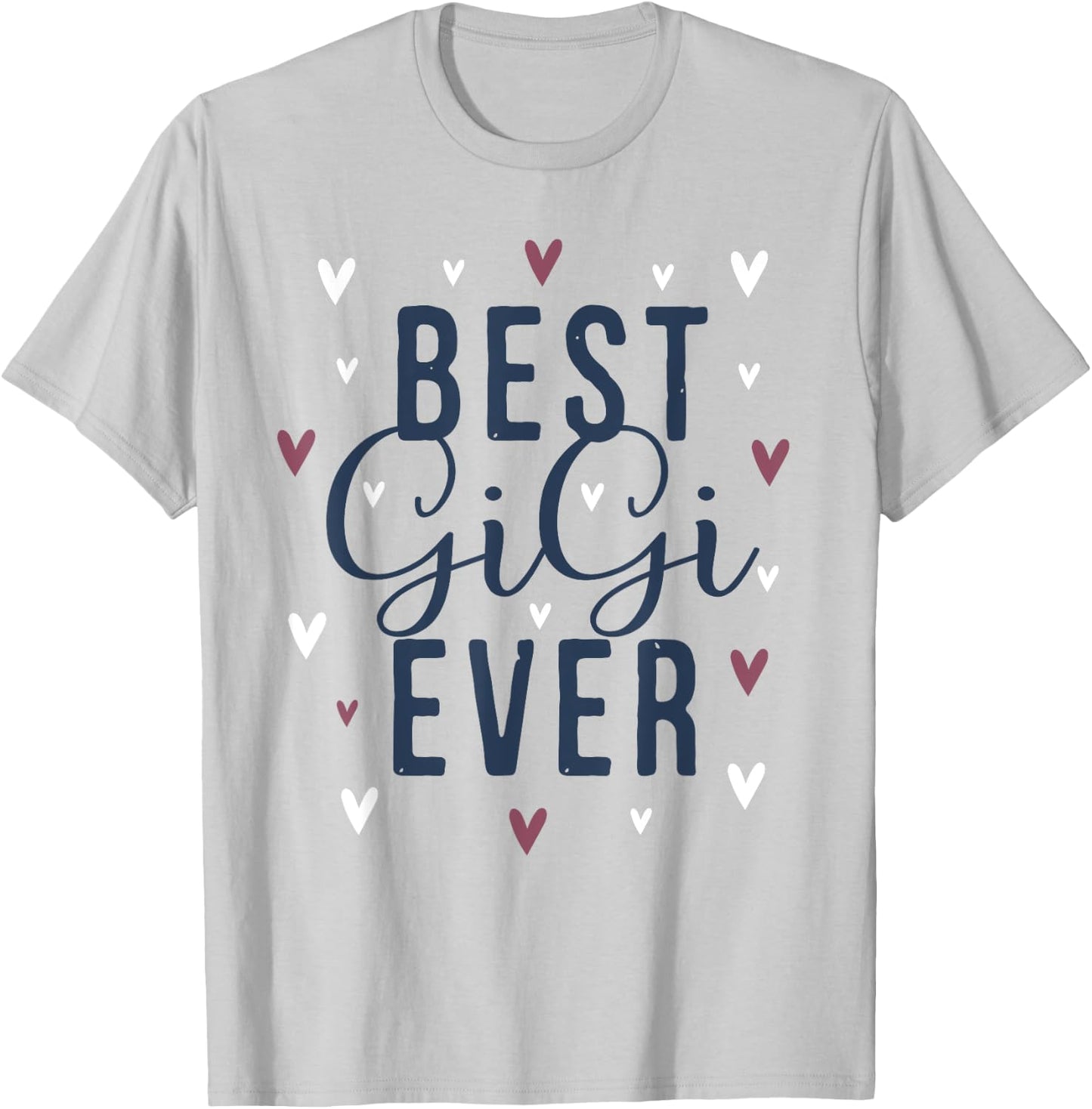 Best Gigi Ever Gifts Cute Love Heart Print T-Shirt - T-Shirt | Ash