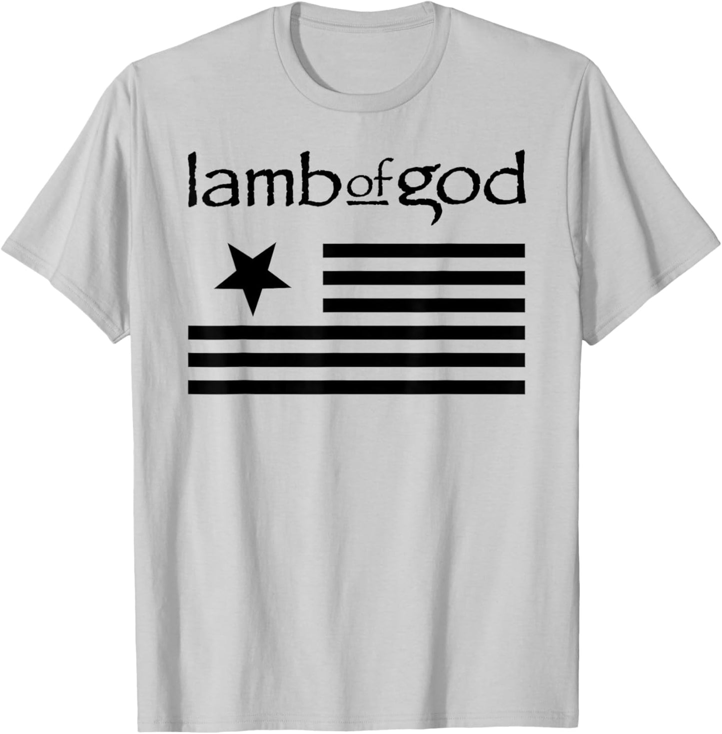 Lamb of God – Flag On White T-Shirt - T-Shirt | Ash