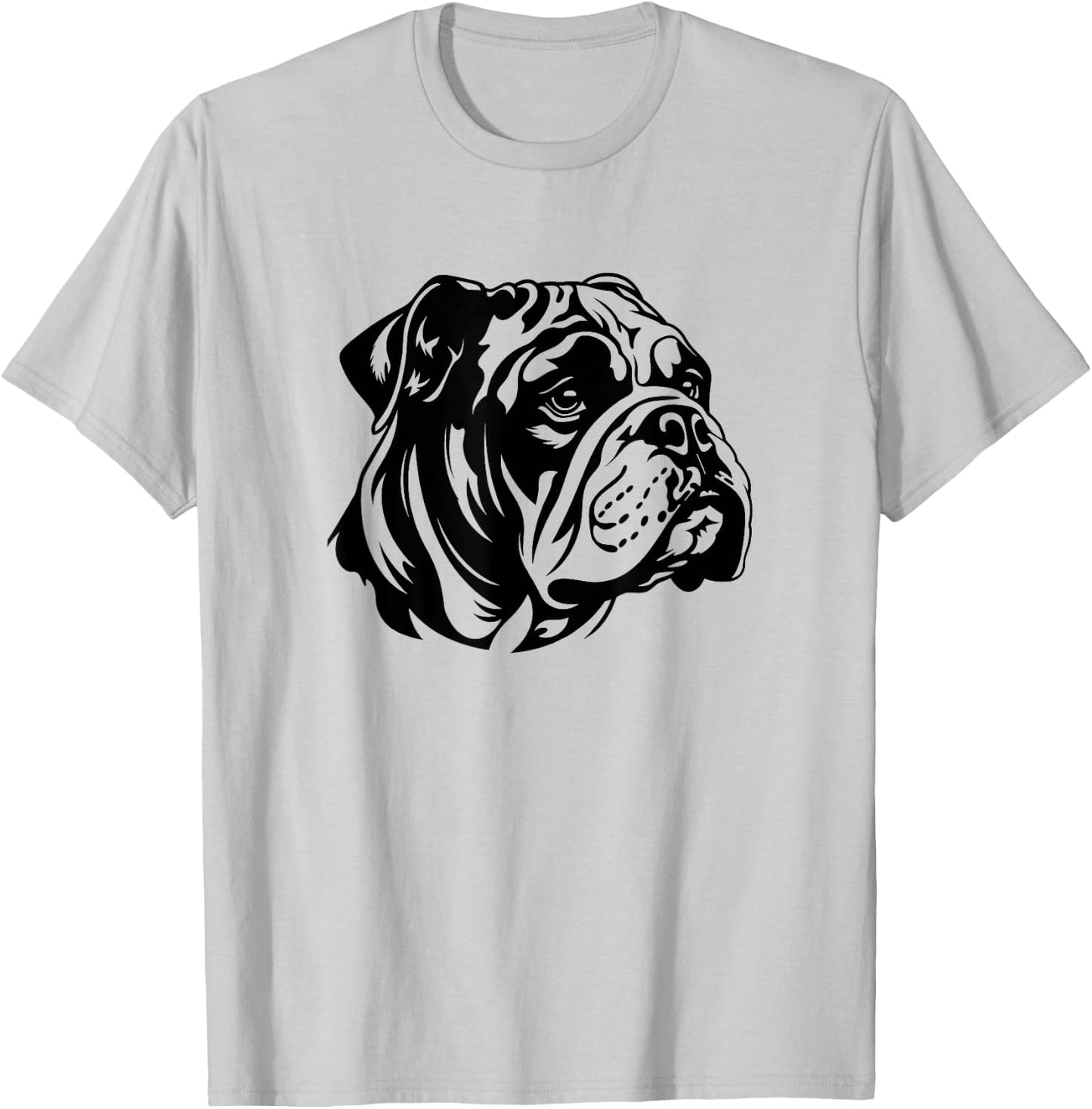Minimalist English Bulldog T-Shirt - T-Shirt | Ash